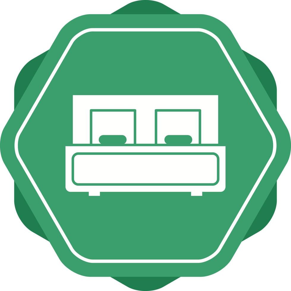 Beautiful Bed Glyph Vector Icon