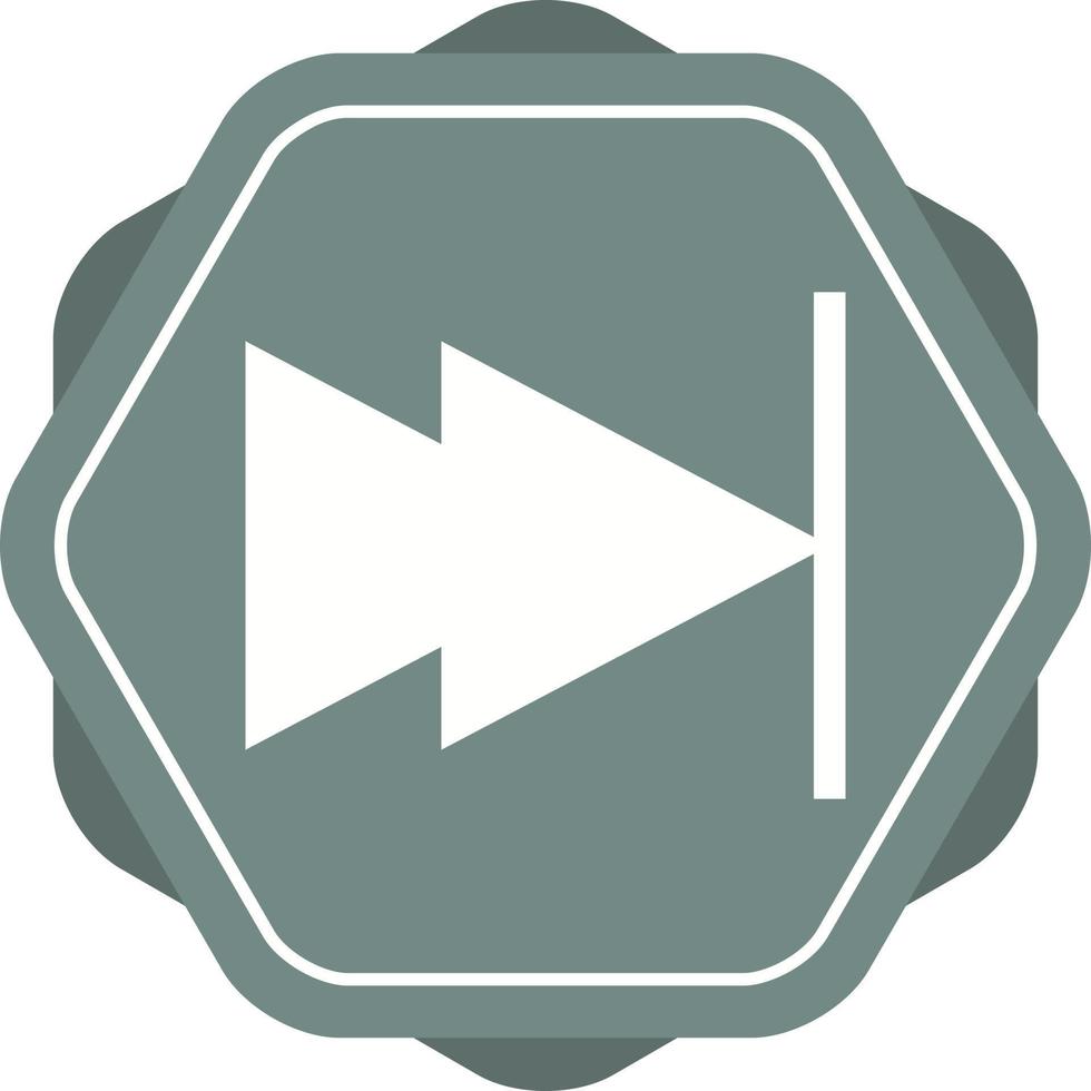 Beautiful Next Arrow Glyph Vector Icon