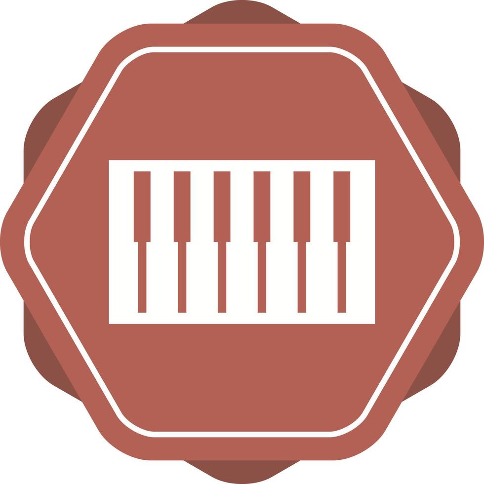 Beautiful Piano Keys Glyph Vector Icon