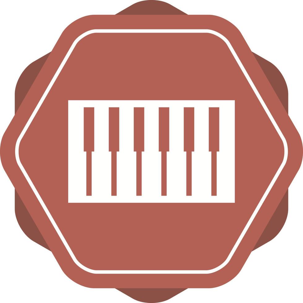 Beautiful Piano Keys Glyph Vector Icon