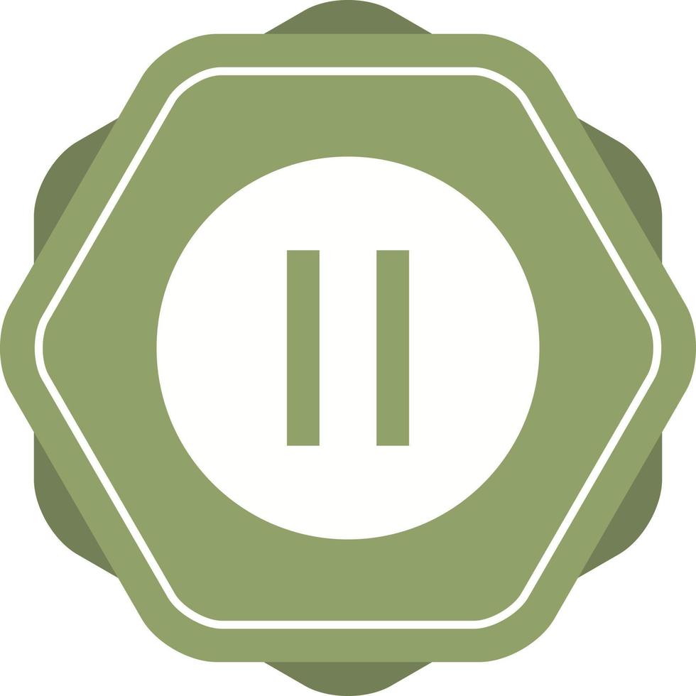 Beautiful Pause Button Glyph Vector Icon