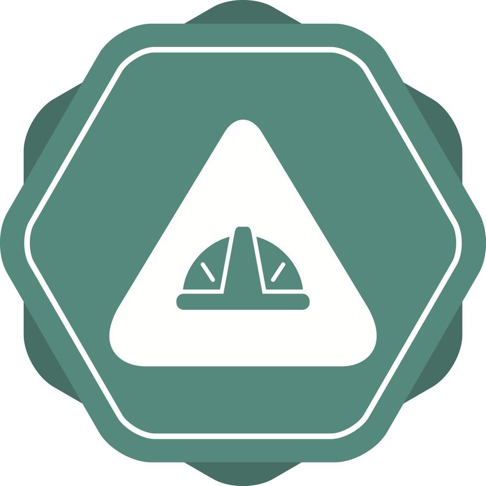 Beautiful Helmet Sign Glyph Vector Icon