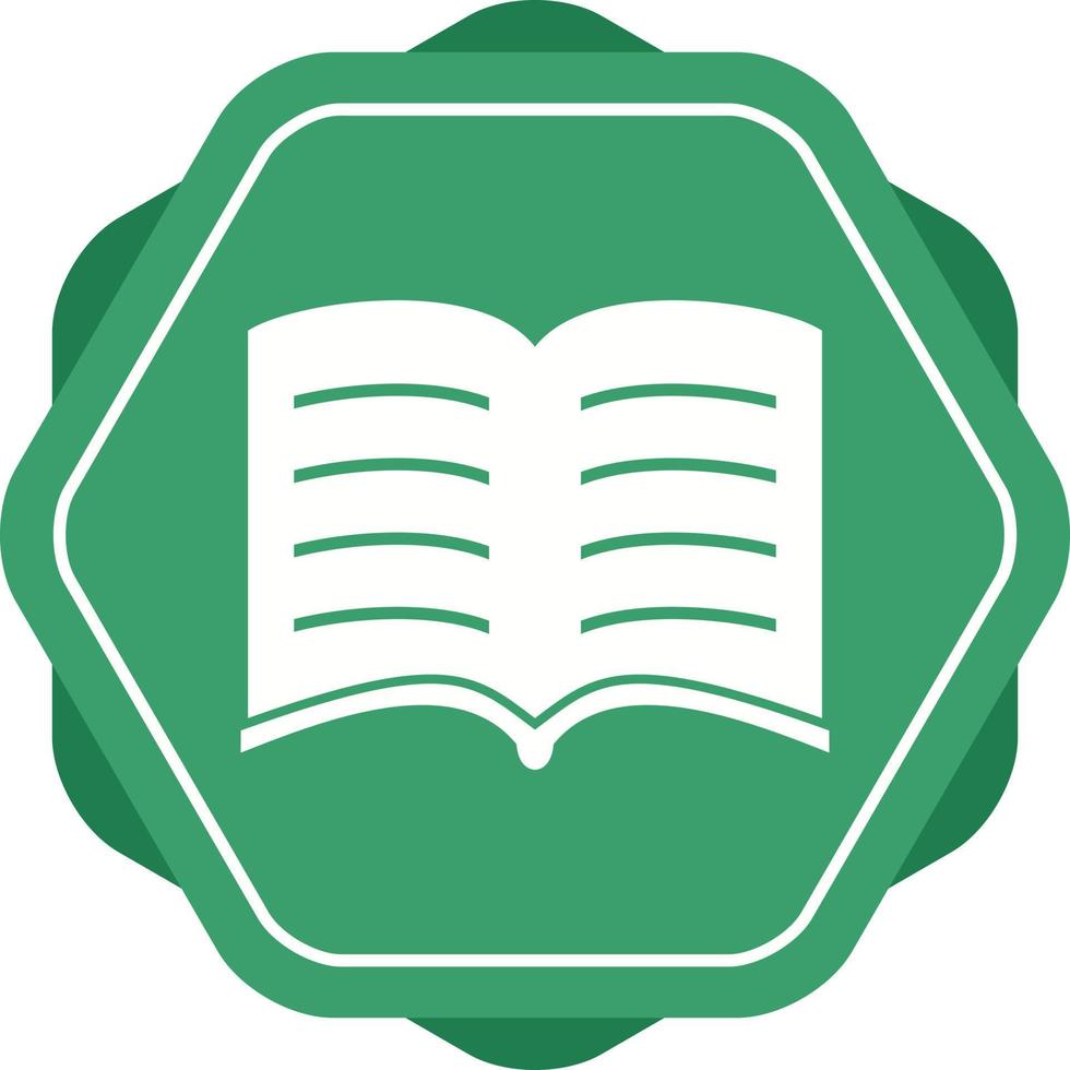 Beautiful Open Book Glyph Vector Icon