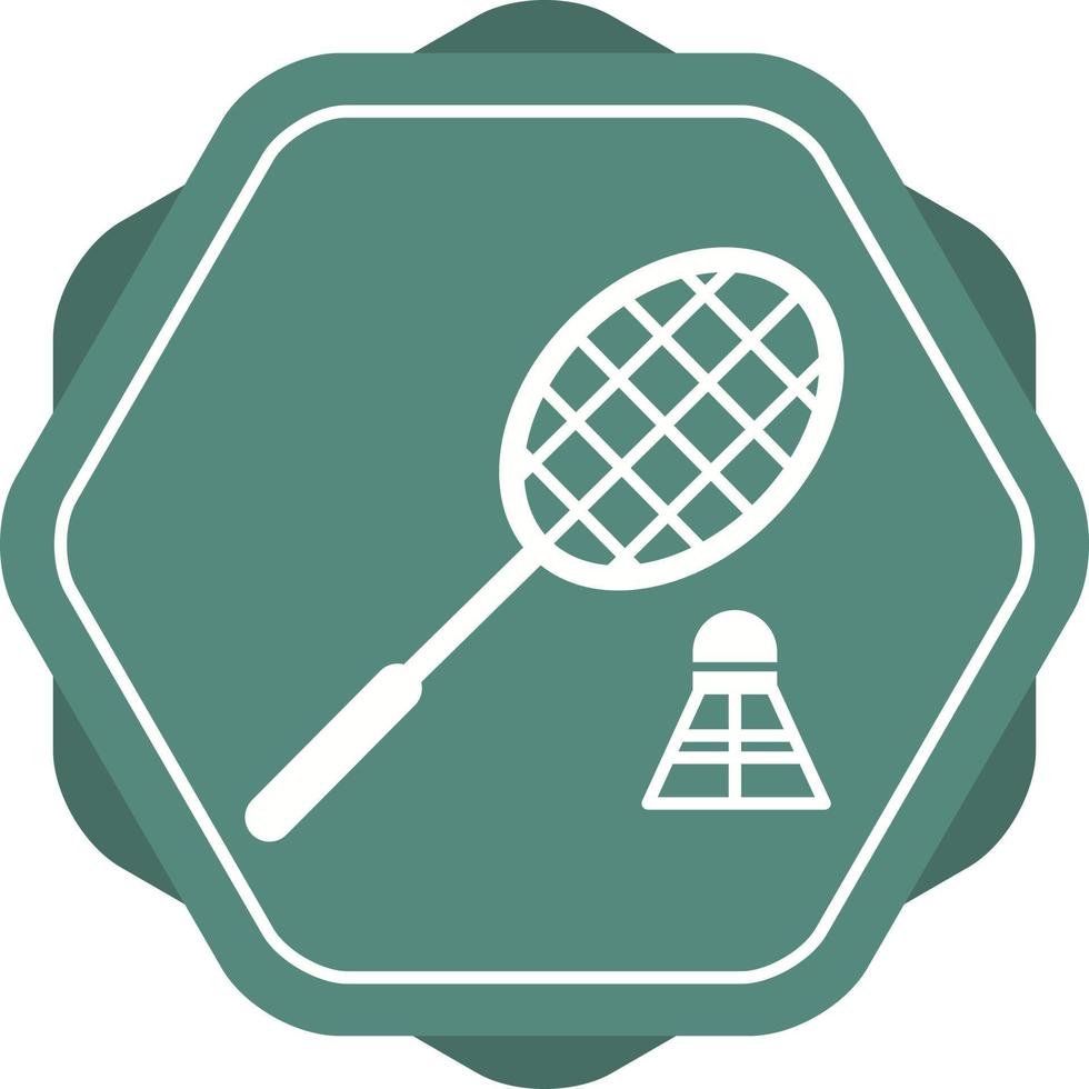 hermoso icono de vector de glifo de bádminton