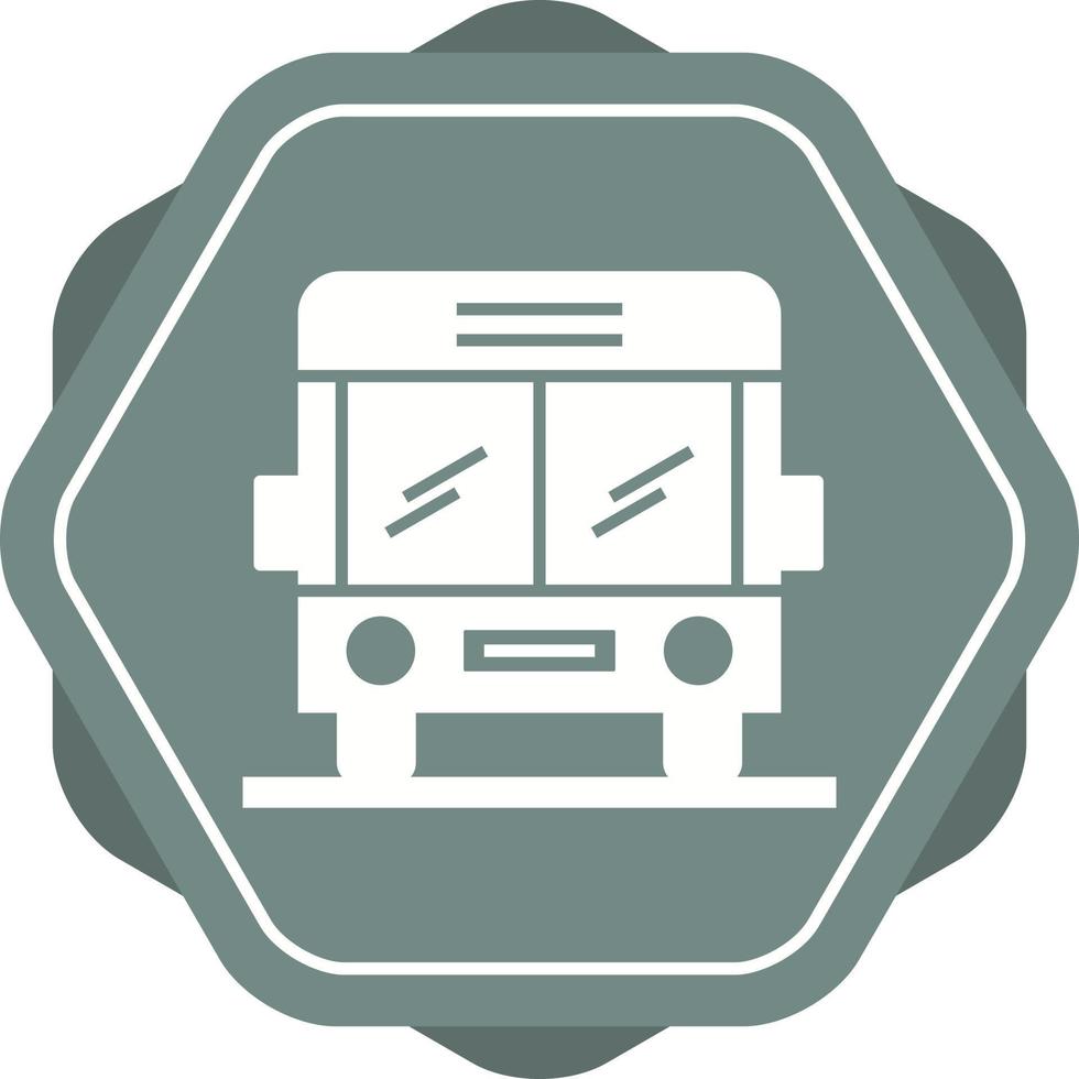 Beautiful School Bus Glyph Vector Icon
