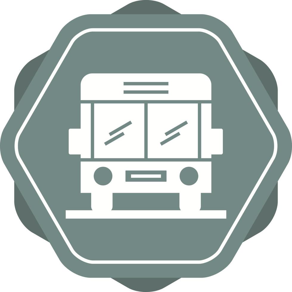 hermoso icono de vector de glifo de autobús escolar