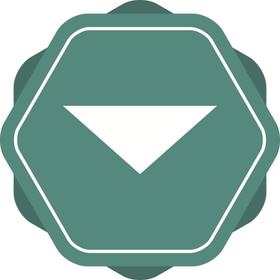 Beautiful Arrow Down Glyph Vector Icon
