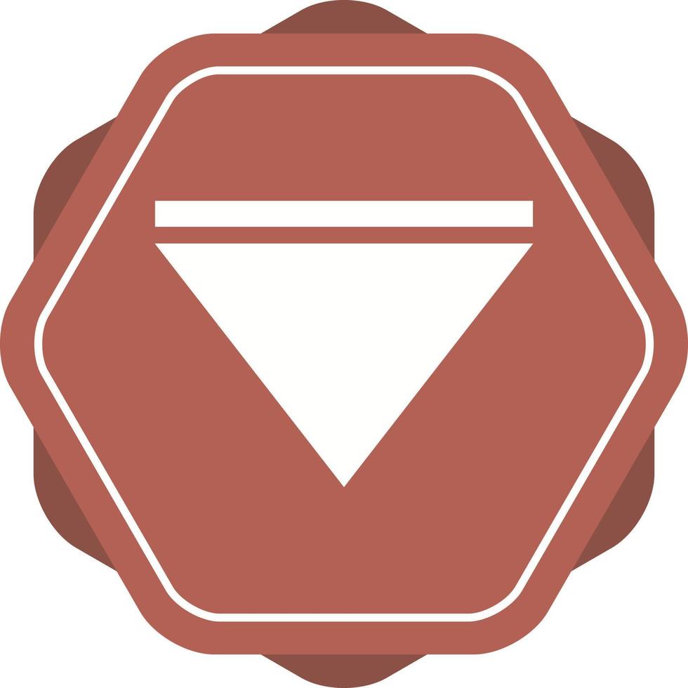 Beautiful Arrow Down Glyph Vector Icon