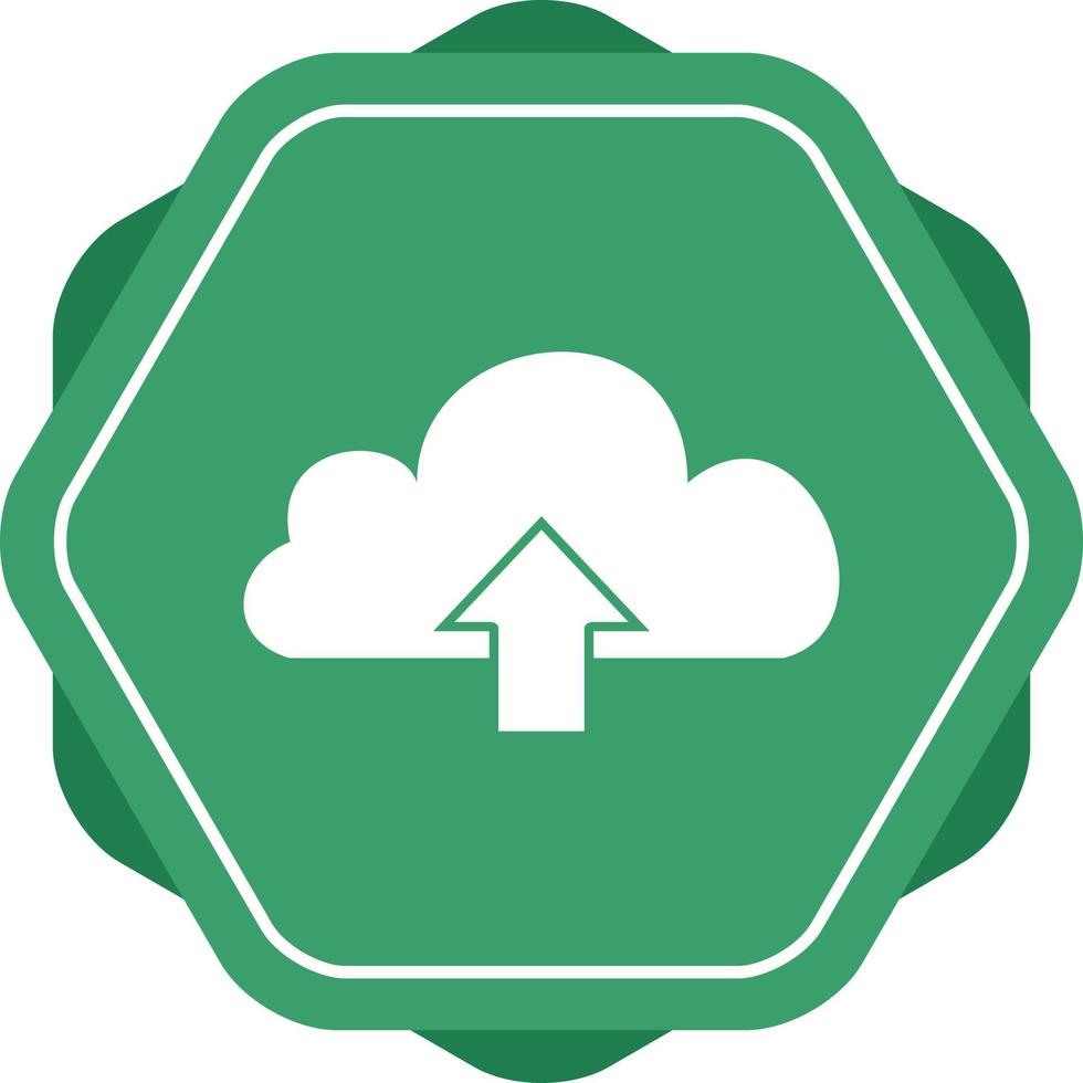 Beautiful Cloud Upload Glyph Vector Icon