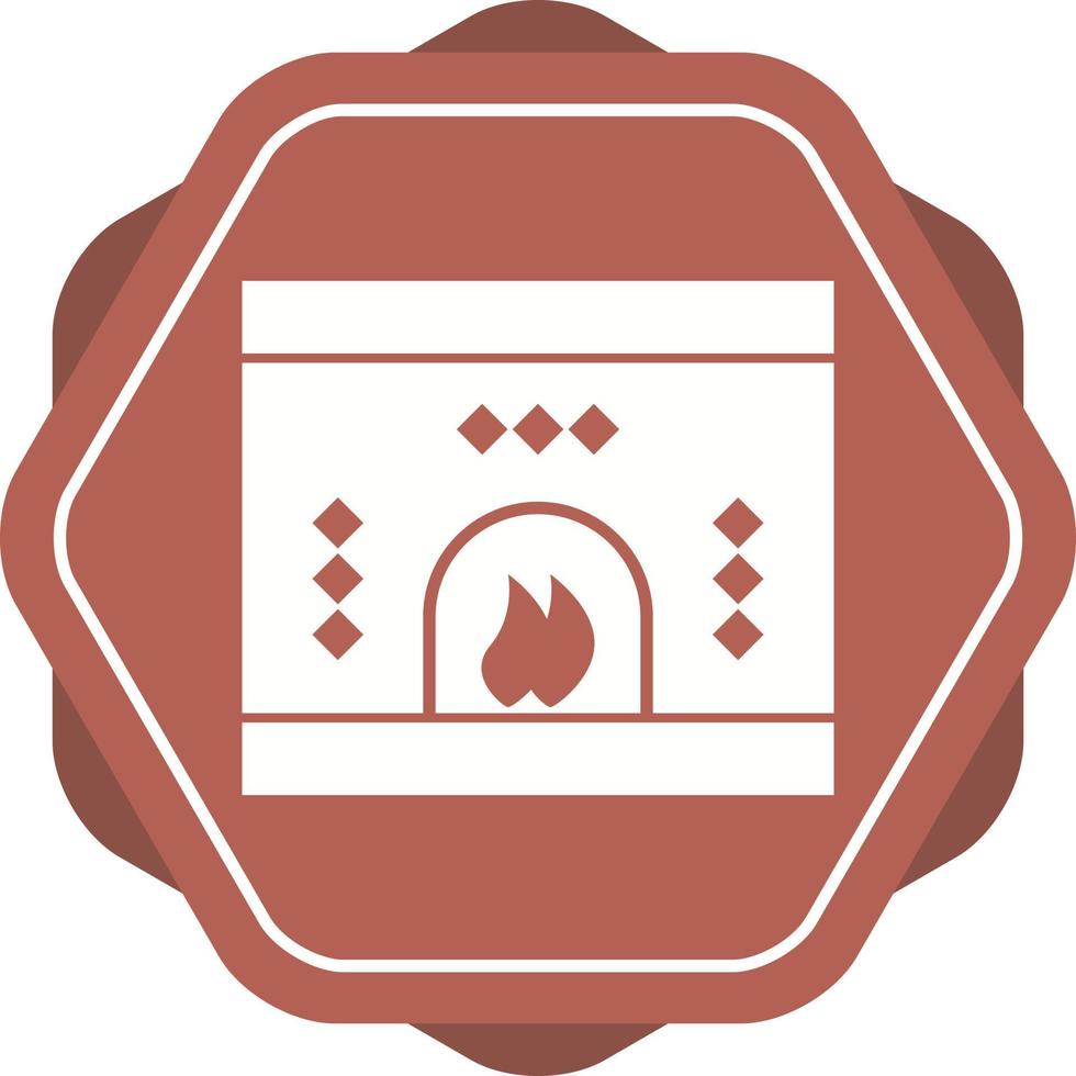 Beautiful Fireplace Glyph Vector Icon