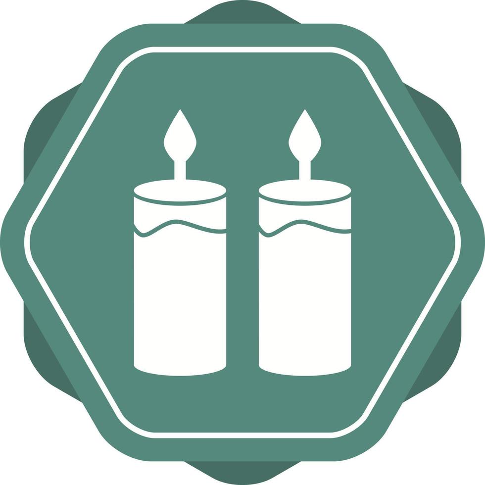 hermoso icono de vector de glifo de velas