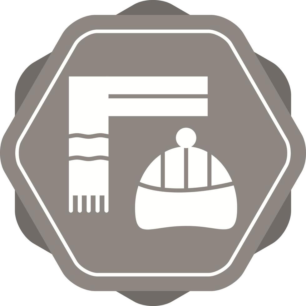 Beautiful Cap and Scarf Glyph Vector Icon