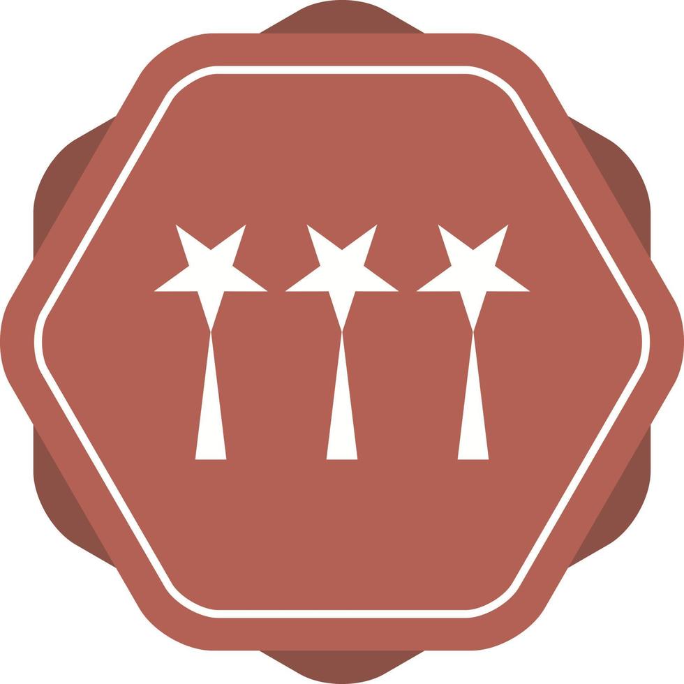 Beautiful Stars Ranking Glyph Vector Icon