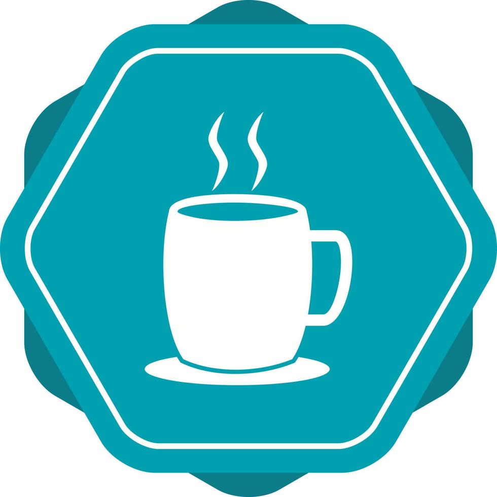 Beautiful Hot Tea Glyph Vector Icon