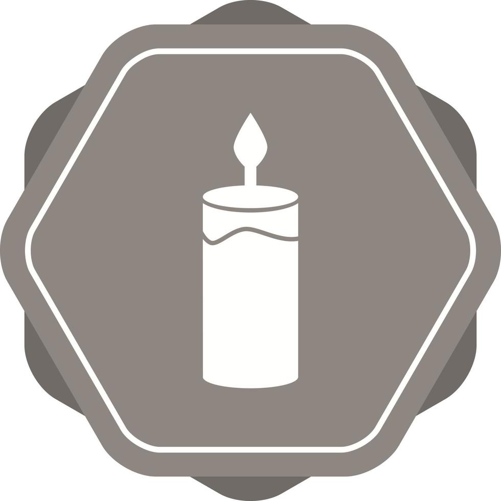 Beautiful Candle Glyph Vector Icon