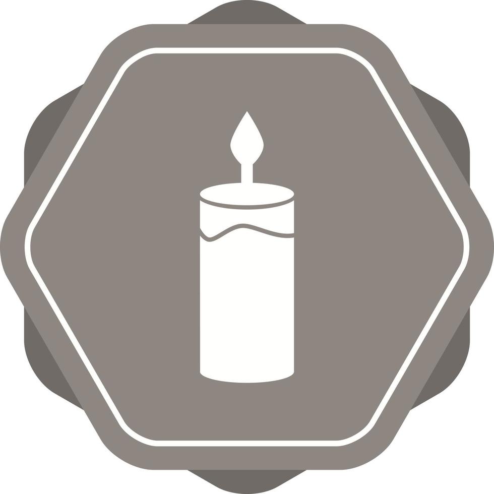 Beautiful Candle Glyph Vector Icon