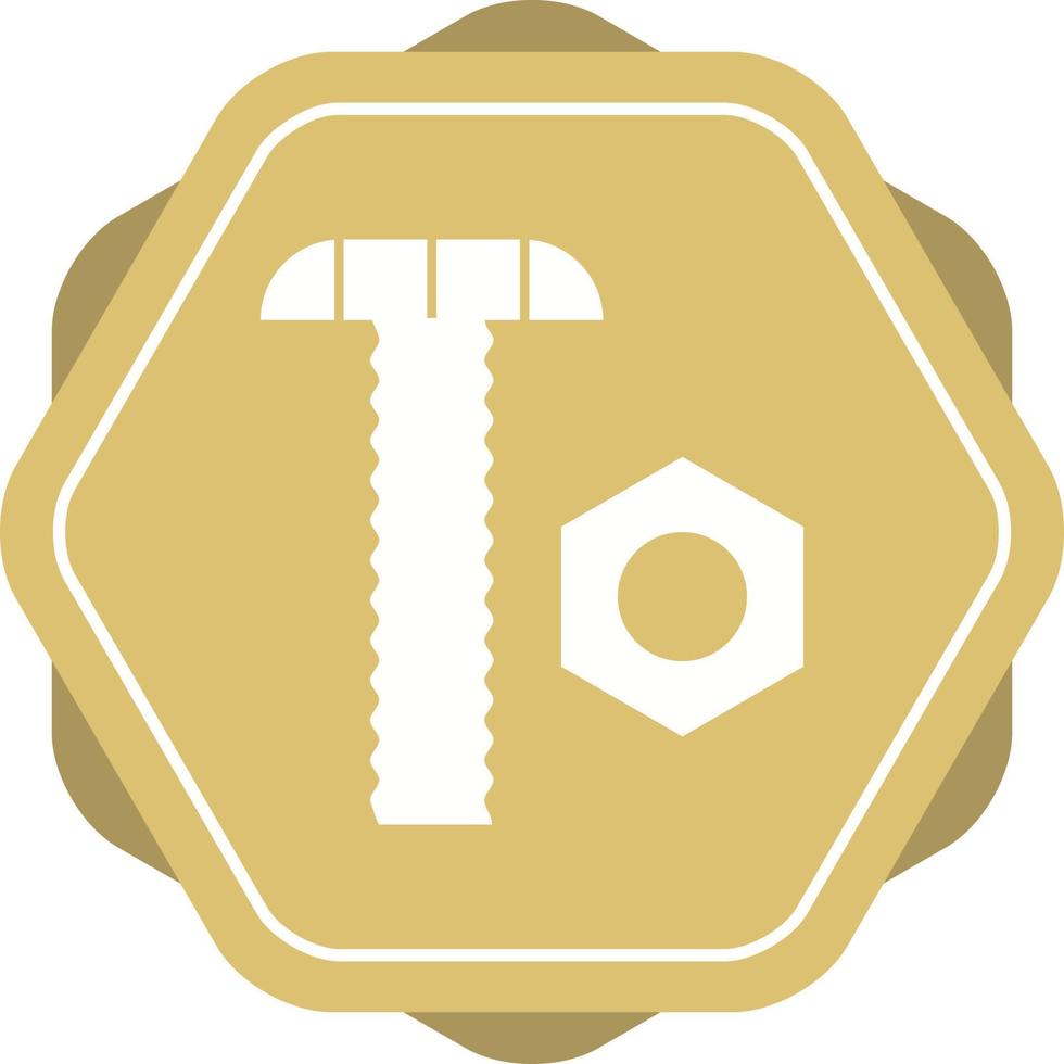 Beautiful Nut and bolt Glyph Vector Icon