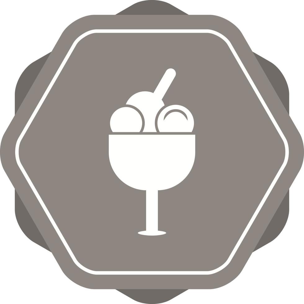 Beautiful Icecreame Goblet Glyph Vector Icon