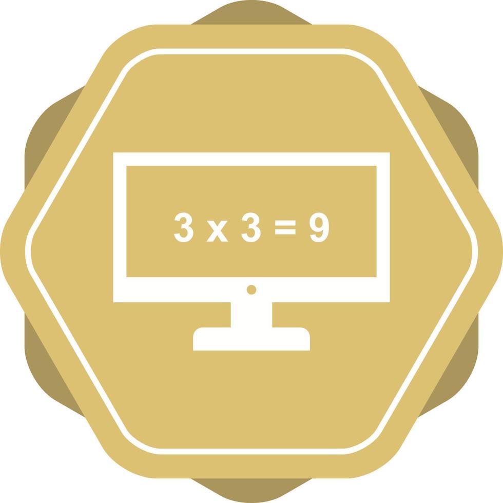 Beautiful Math On Screen Glyph Vector Icon