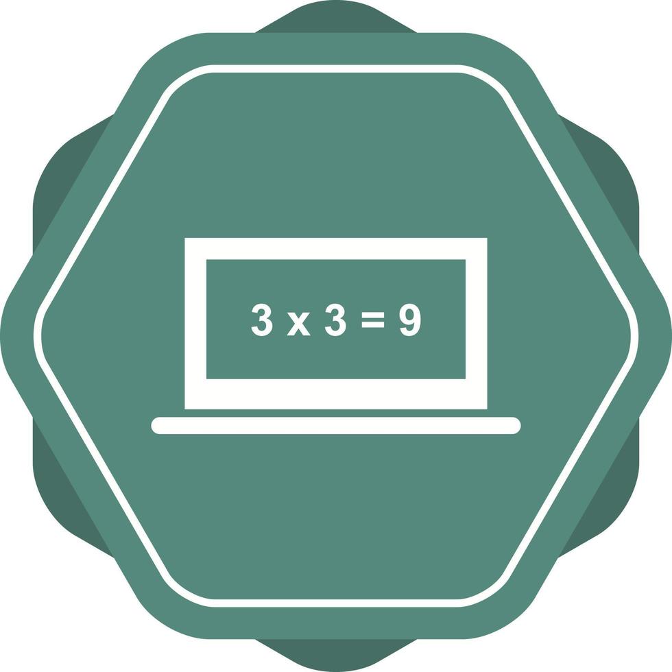 Beautiful Online Calculation Glyph Vector Icon