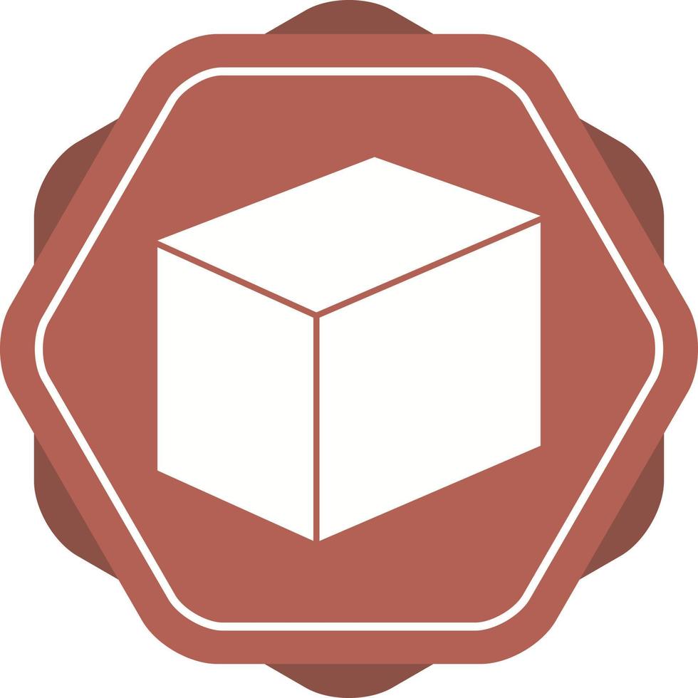 Beautiful Cube Glyph Vector Icon