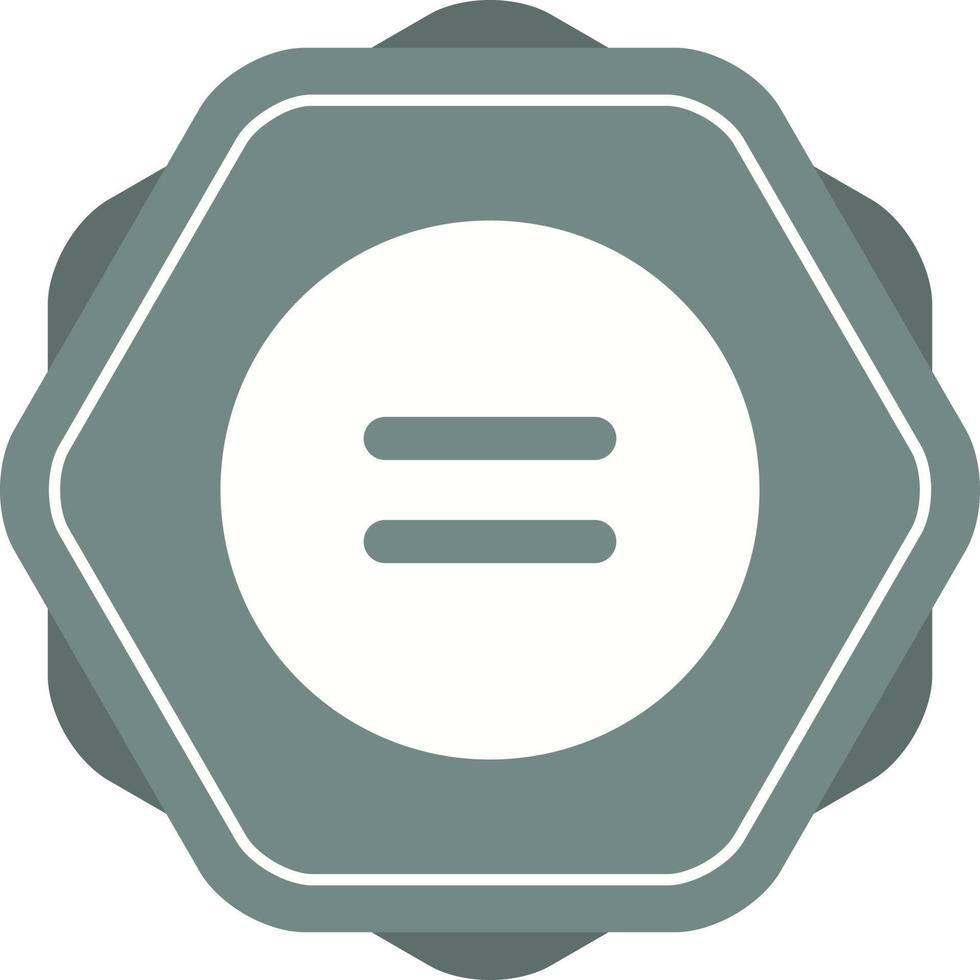 Beautiful Equal to Symbol Glyph Vector Icon