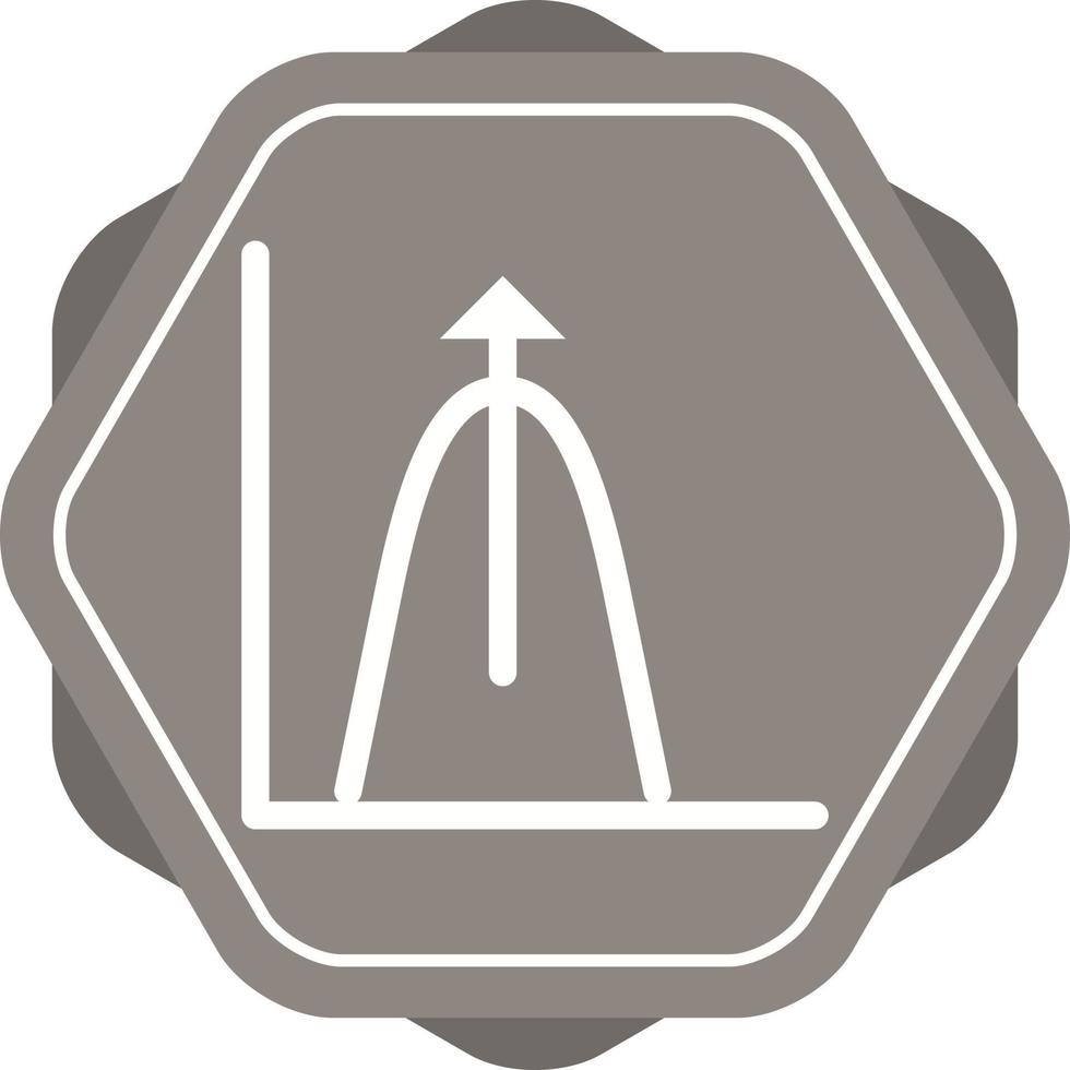 Beautiful Bell shaped graph Glyph Vector Icon