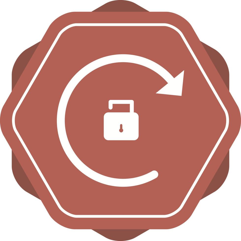Beautiful Rotation Unlocked Glyph Vector Icon