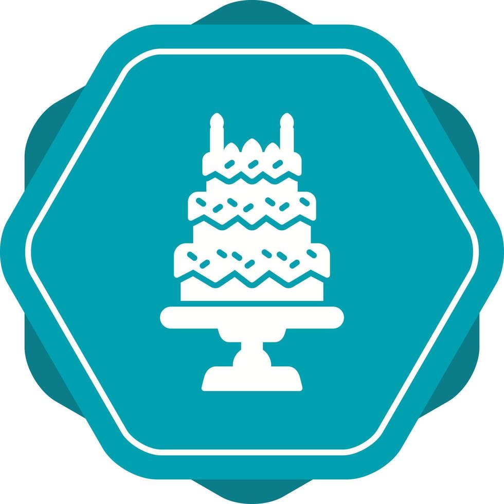 icono de vector de pastel de cumpleaños