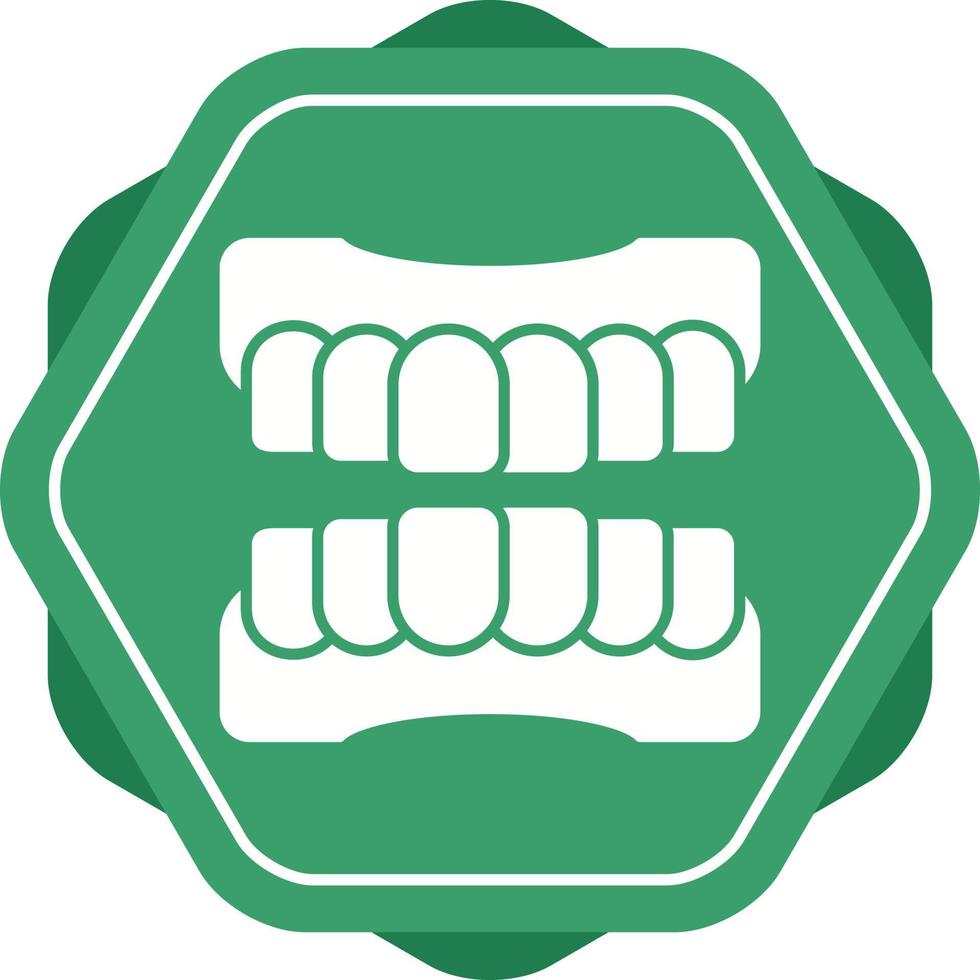 icono de vector de dentadura postiza