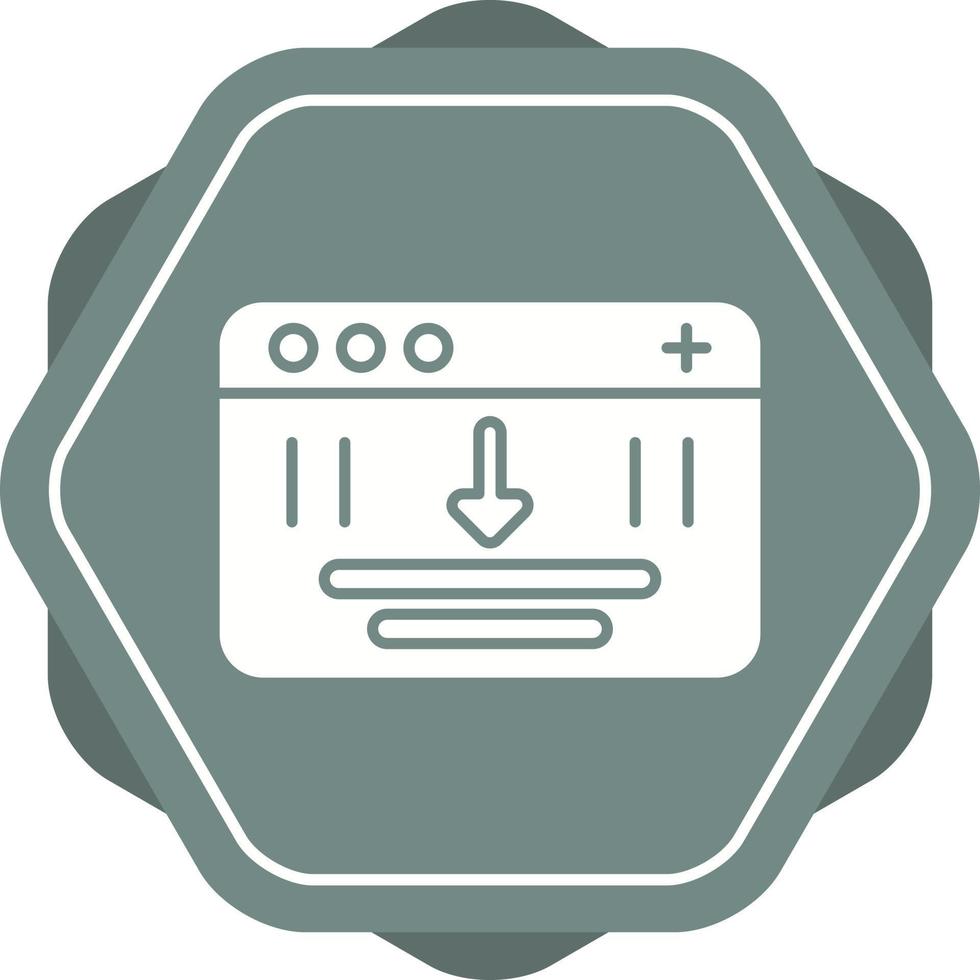 Browser Downloading Vector Icon