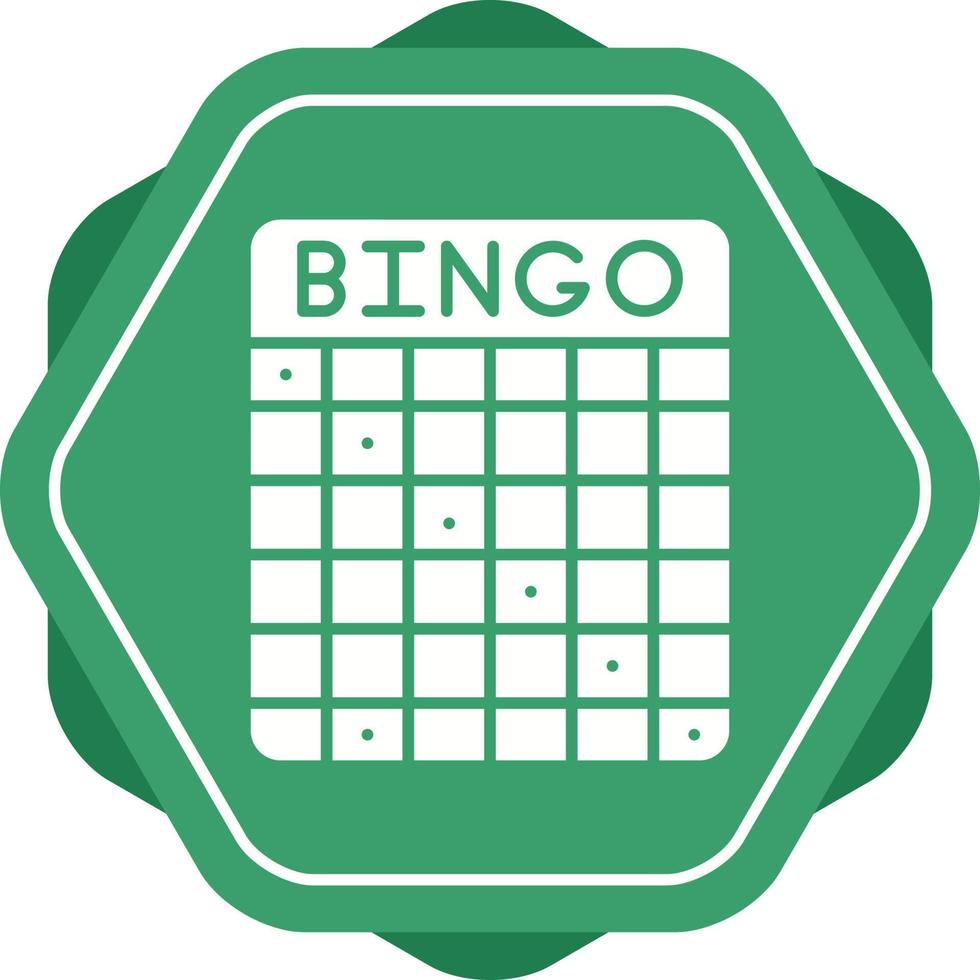 icono de vector de bingo