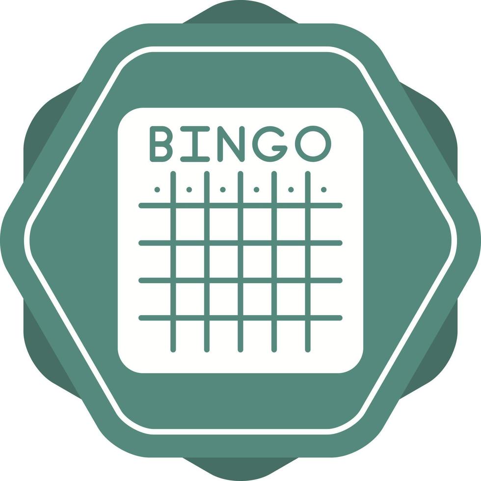 icono de vector de bingo