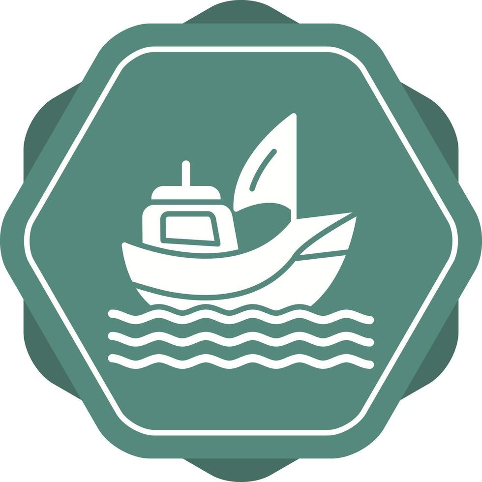 icono de vector de barco