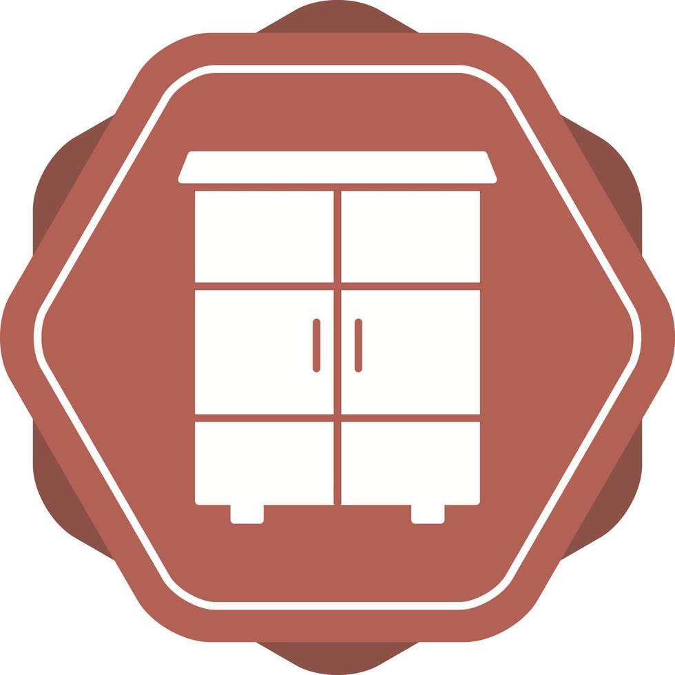 icono de vector de gabinete de estantes