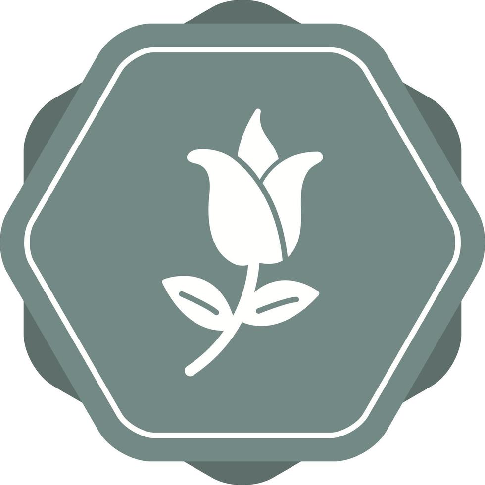 Flower with leaves Vector Icon