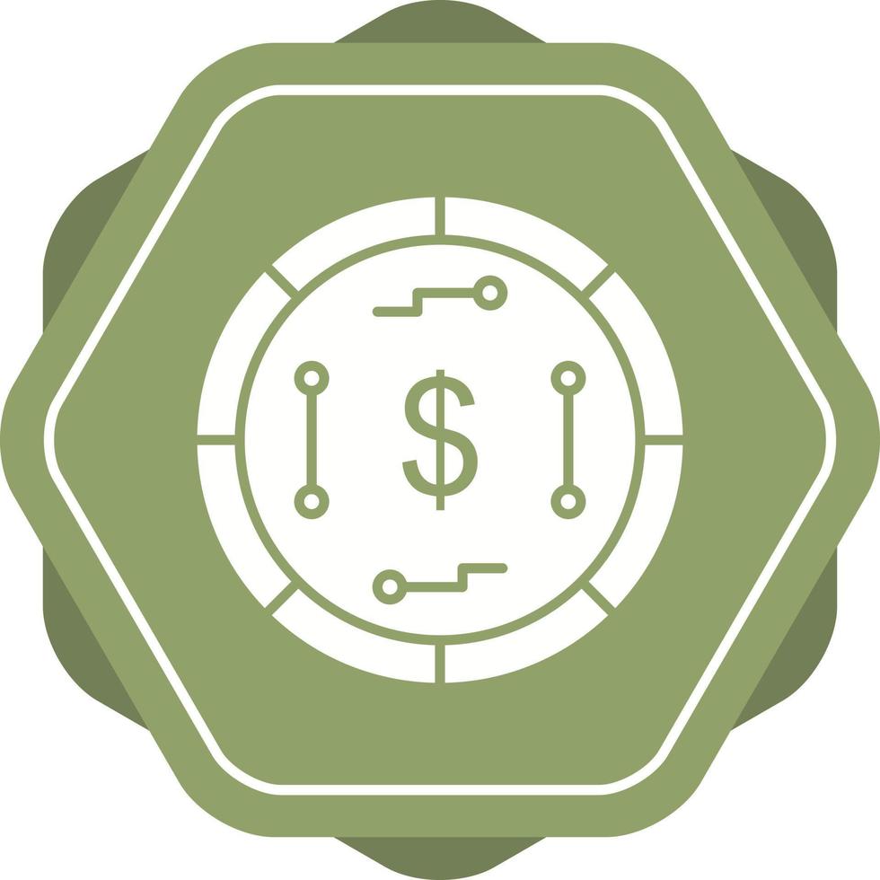 icono de vector de moneda digital