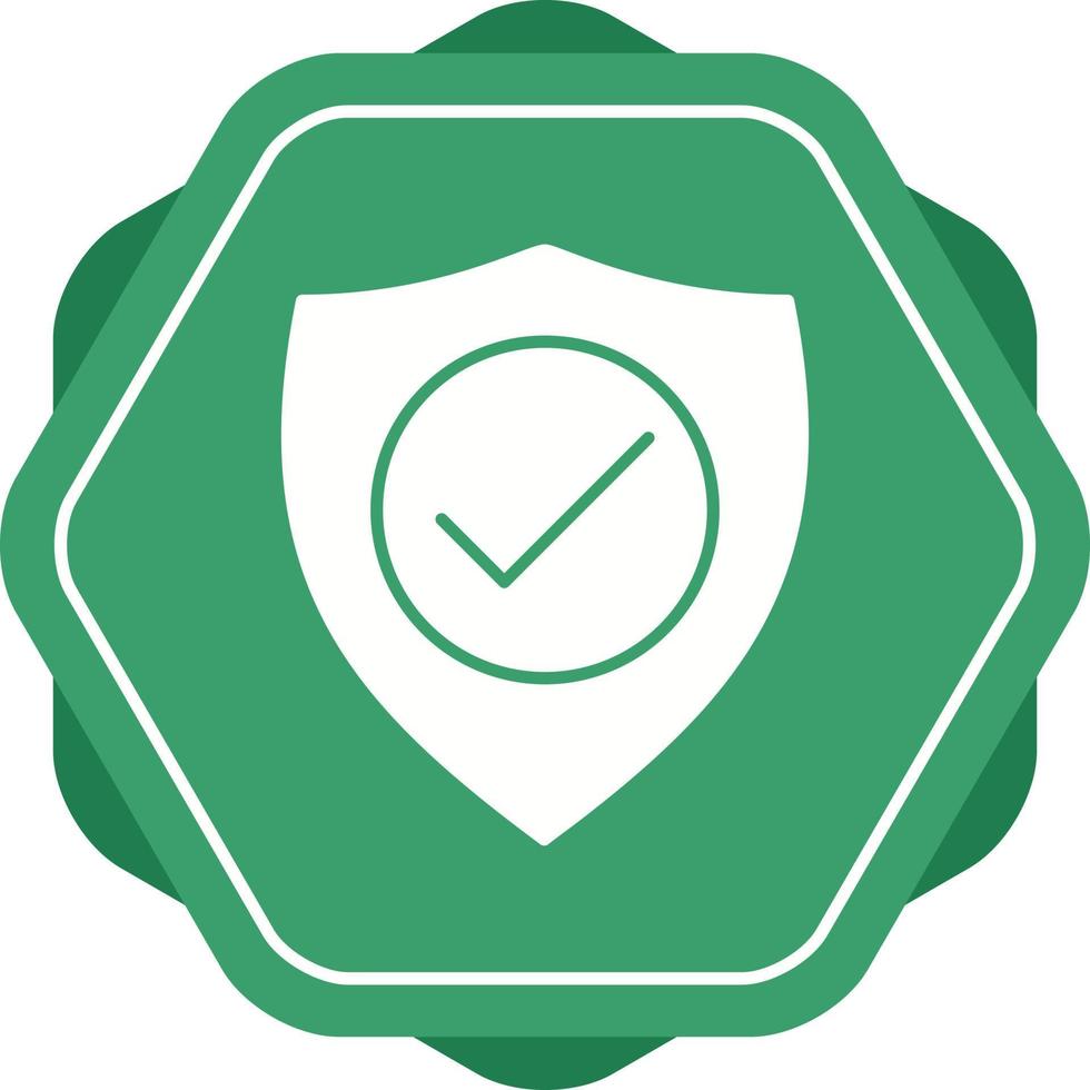 icono de vector de protección verificada