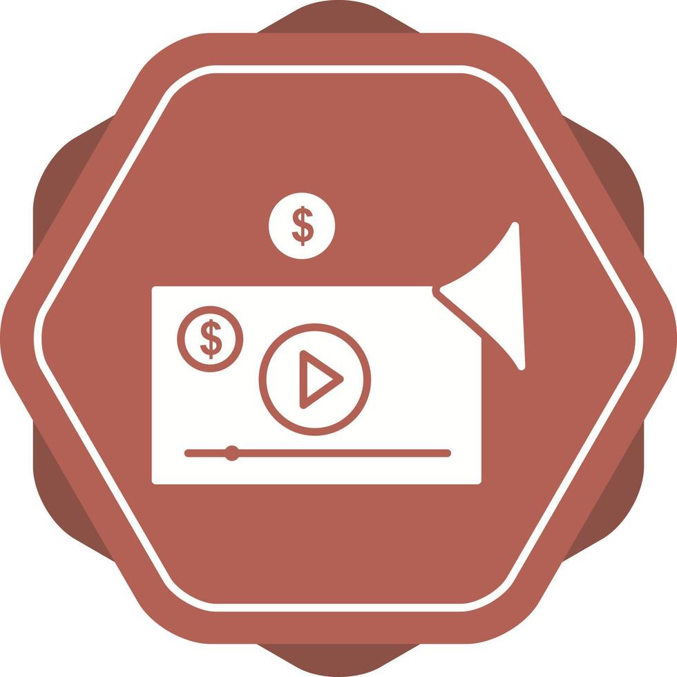 icono de vector de marketing de video