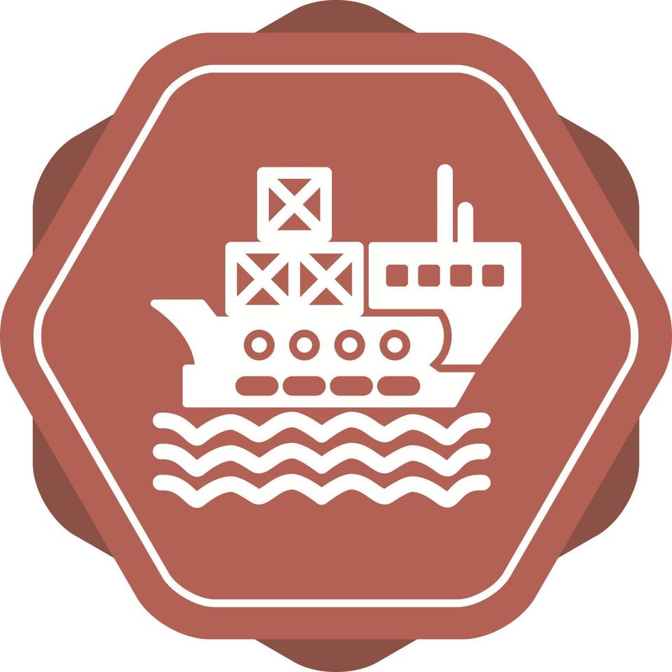 Delivery via Shipping Vector Icon