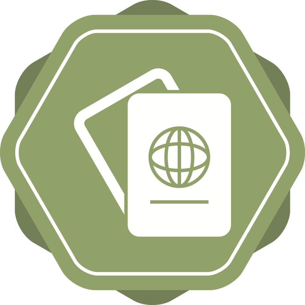 icono de vector de pasaporte