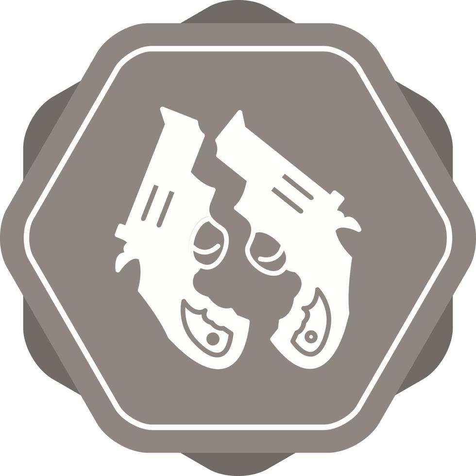 Two Guns Vector Icon