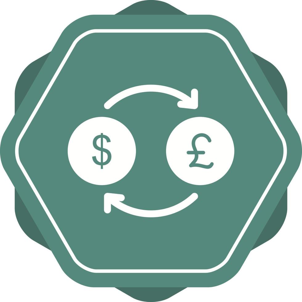 icono de vector de dólar a libra