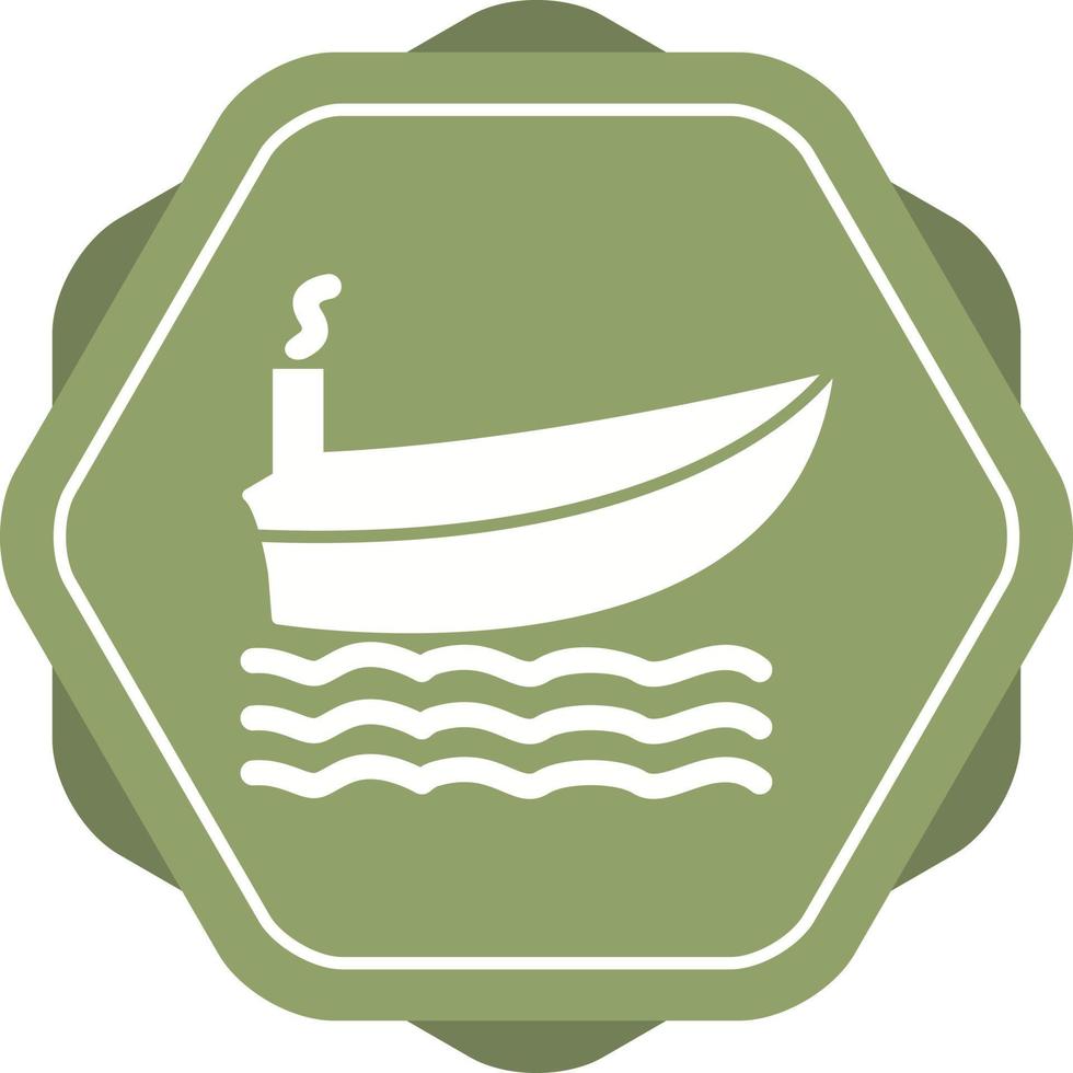 icono de vector de barco de vapor