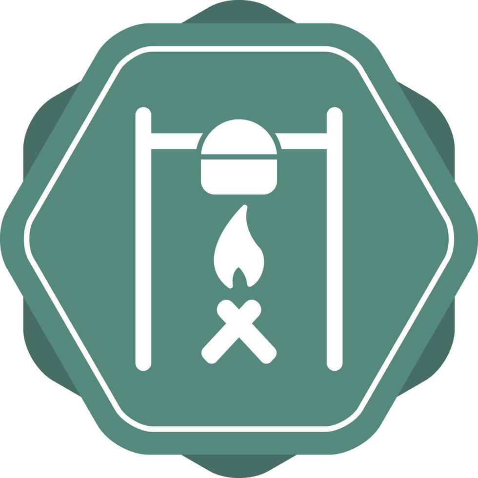 icono de vector de fuego de campamento