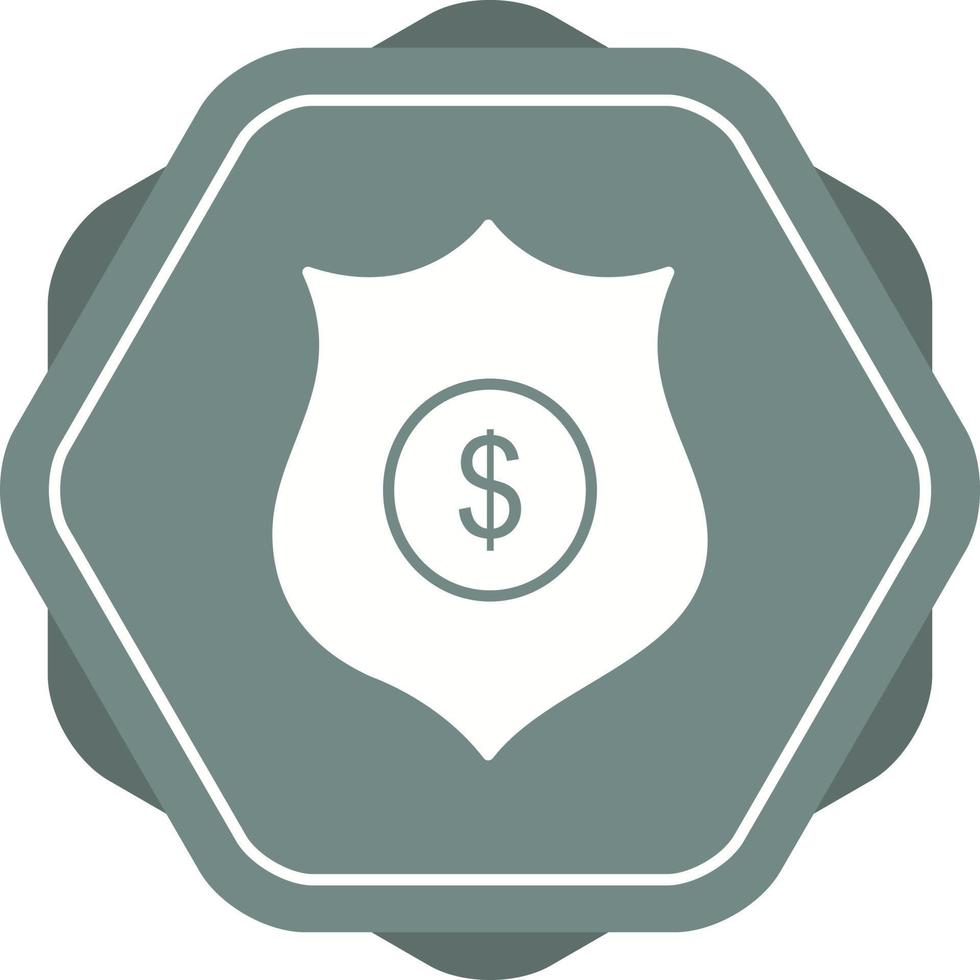 icono de vector de insignia de dólar