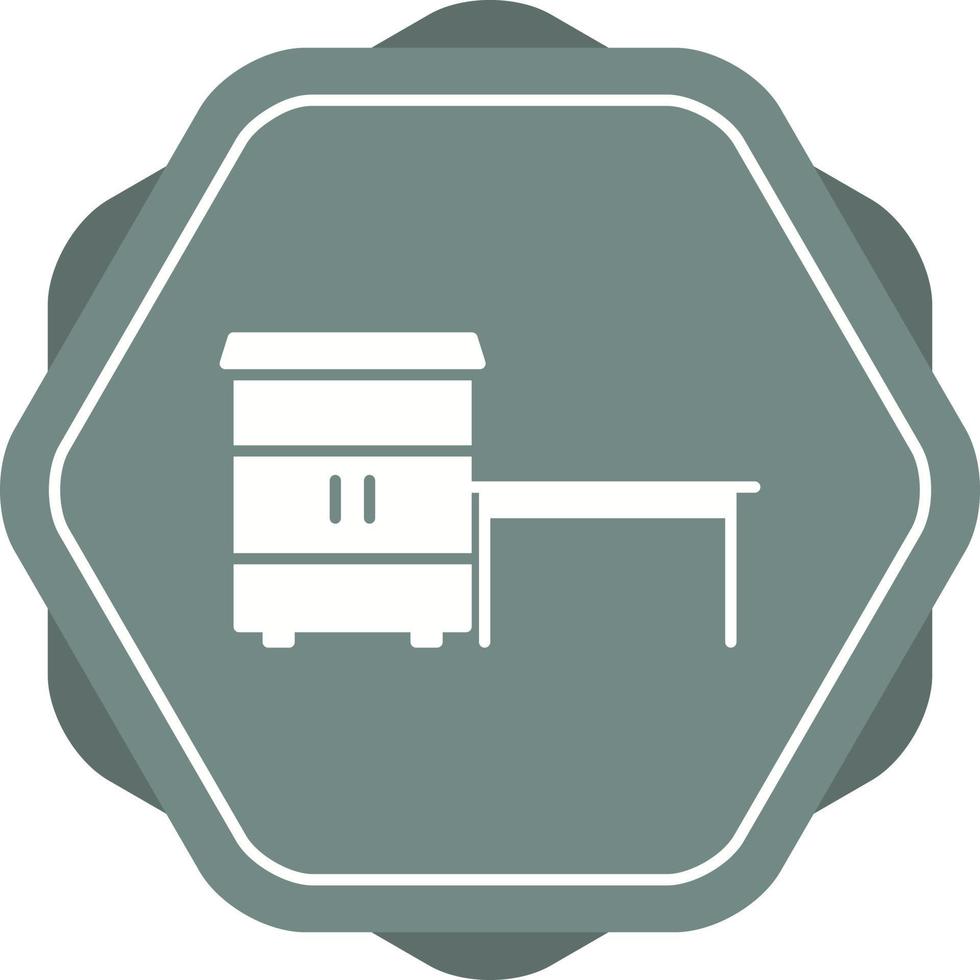 Table with Shelves Vector Icon