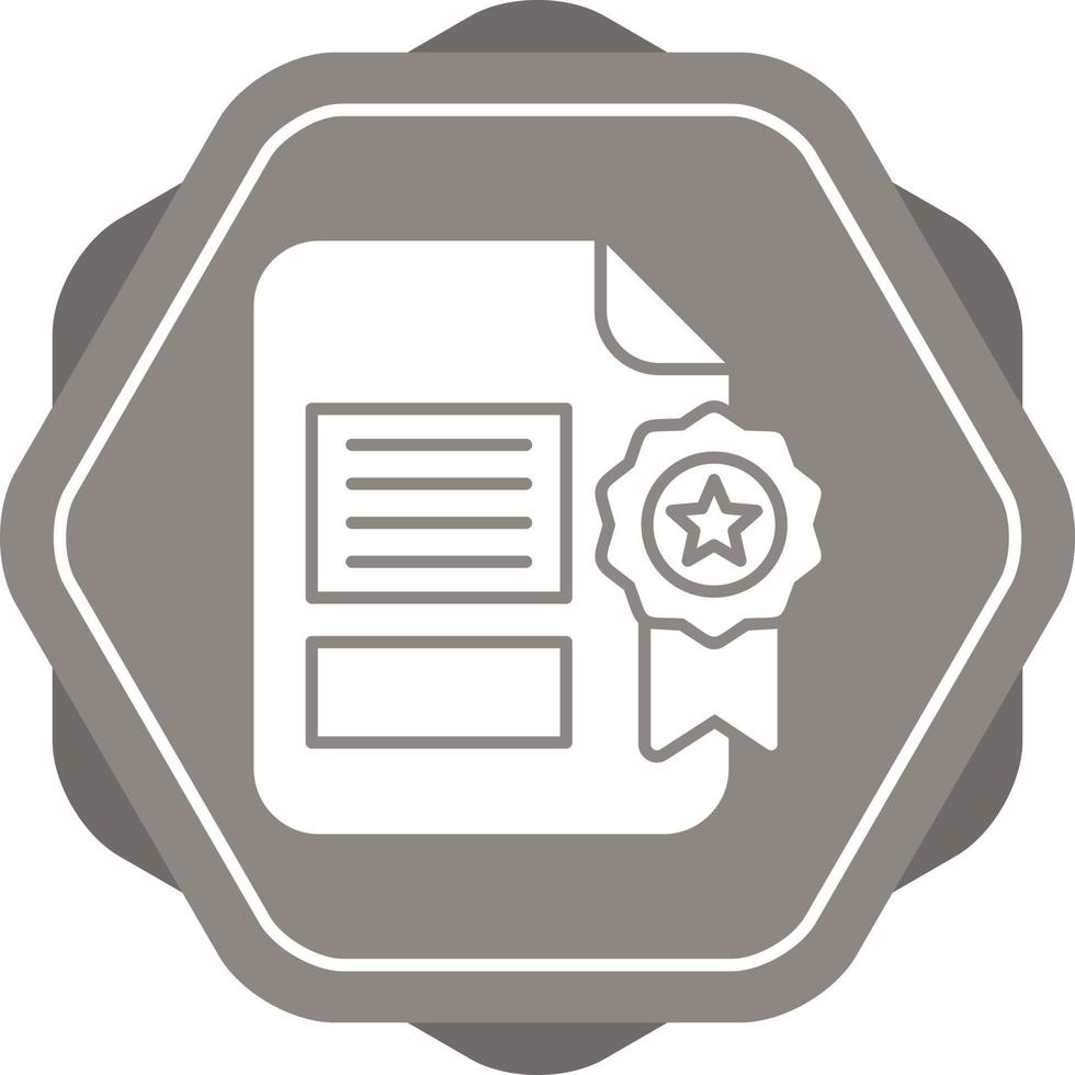 icono de vector de certificado