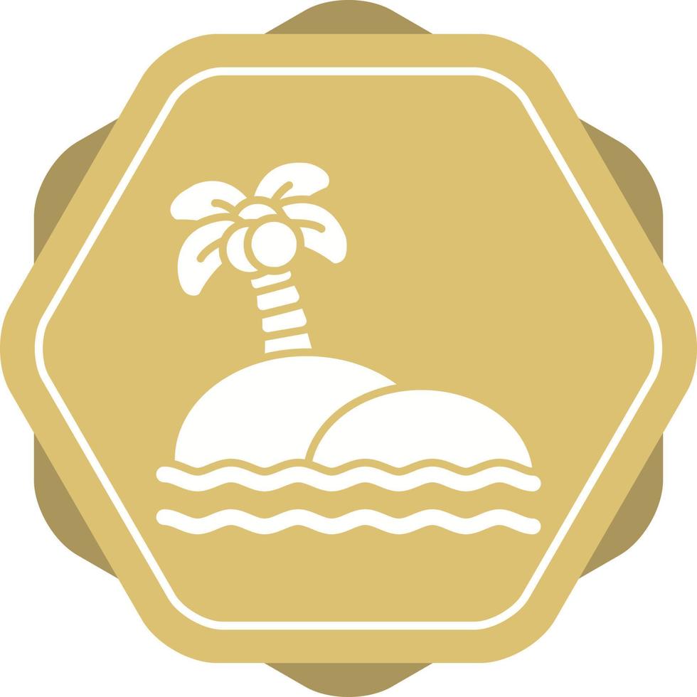 icono de vector de isla