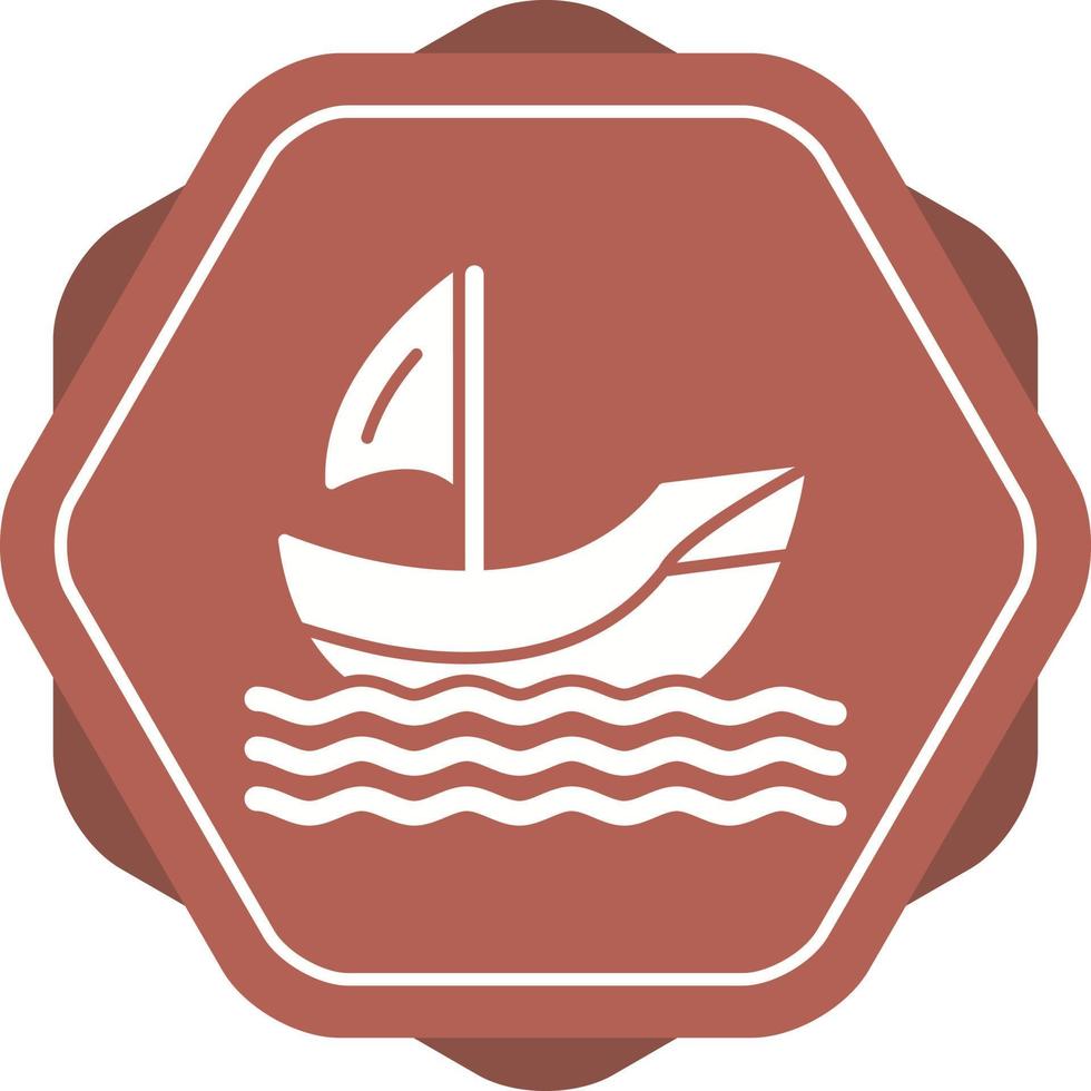 icono de vector de barco